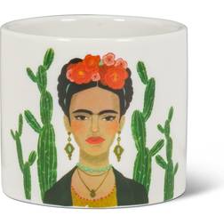 Abbott Indoor Planter White Frida Cactus Artwork Planter