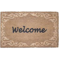Fallen Fruits Welcome Coir Doormat Brown, Black, Natural