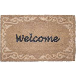 Fallen Fruits Welcome Coir Doormat Brown, Black