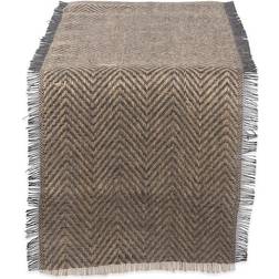 Design Imports Chevron Jute Tablecloth Gray