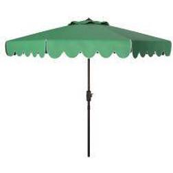 Safavieh Doreen Single Scallop 9Ft Crank Push Button Tilt Umbrella