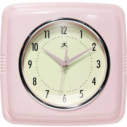 Infinity Instruments Square Retro Rose Blush Wall Clock