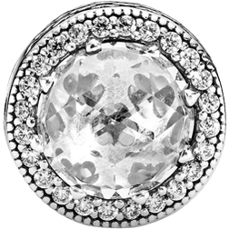 Pandora Radiant Hearts Charm - Silver/Transparent