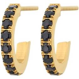 Edblad Glow Creoles Mini S Earrings - Gold/Black