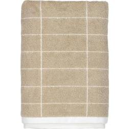Mette Ditmer Tile Drap 70 x 140 cm Sable-blanc Cassé Serviette de bain Beige, Blanc (140x)