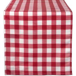 Design Imports 14" Check le Tablecloth Red