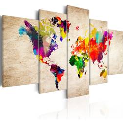 Artgeist Canvas - World Map: Abstract Fantasy Tavla 200x50cm