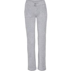 Juicy Couture Del Ray Classic Velour Pant - Light Grey Marl