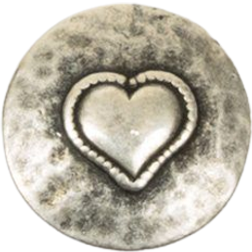 Villy Jensen Galvanized Button Heart 23mm