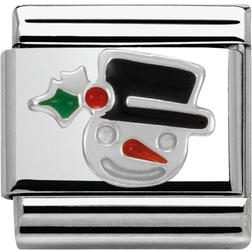 Nomination Composable Classic Link Snowman Face Charm - Silver/Multicolour