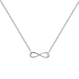 Philip Jones Infinity Friendship Quote Necklace - Silver