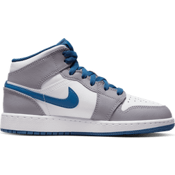 Nike Air Jordan 1 Mid GS - Cement Grey/True Blue/White