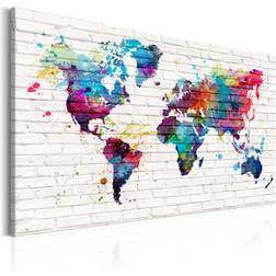 Artgeist Walls of the World Farverigt verdenskort Billede