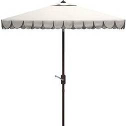 Safavieh 7.5-ft White/Black Garden Umbrella