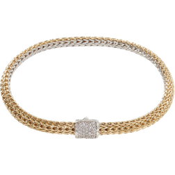 John Hardy Classic Chain Reversible Bracelet 5mm - Gold/Silver/Diamonds