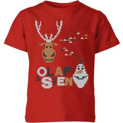 Disney Kid's Frozen Olaf and Sven Christmas T-shirt