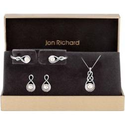 Jon Richard Infinity Matching Set - Silver/Pearl/Transprent