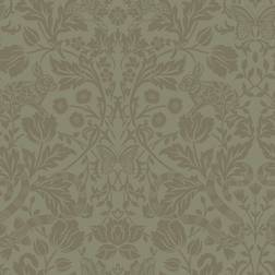 Holden Green Metallic Mirror Floral Wallpaper wilko