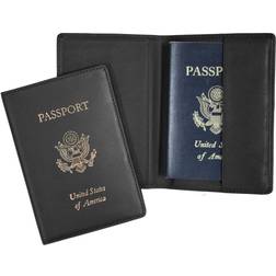 Royce New York Foil Stamped Rfid Blocking Passport Case