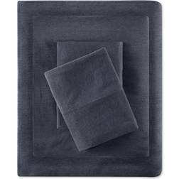 Intelligent Design Twin Extra Long Cotton Jersey Knit All Season Bed Sheet Black, Gray (259.08x)