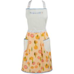 Design Imports Zest Printed Apron Orange