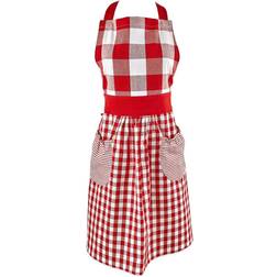 Zingz & Thingz Gingham Apron White, Red