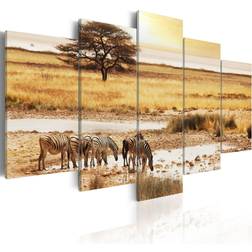 Artgeist Canvas Zebras on a savannah Billede