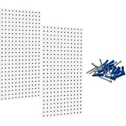 Triton Products 18 x 36" Steel Industrial Tool Board System 2 Panels, White Part #LB18-W