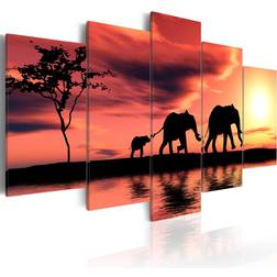 Artgeist African elephants family Billede