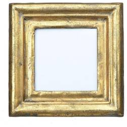 3R Studios Creative Co-op EC0381 Antiqued Gold Square Holds Photo Frame