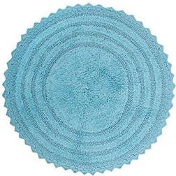 Design Imports DII Crochet Collection Vändbar Badmatta Rund 69,8 cm Diameter Cameo Blå