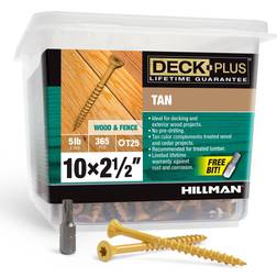 Hillman Deck Plus No. 10 X 2-1/2 L Star Flat Head Exterior Deck Screws