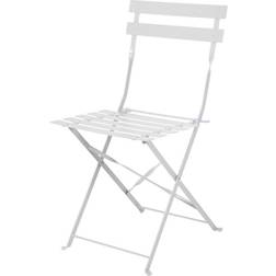 Bolero Steel Pavement StyleFolding Chairs Grey (Pack of 2)