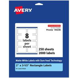 Avery Matte Labels with Sure Feed, Labels
