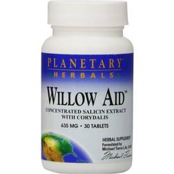 Planetary Herbals Willow Aid Tablets, 30 Count