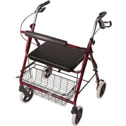 HealthSmart DMI Lightweight Extra-Wide Heavy-Duty Rollator in Aluminum