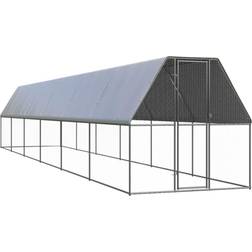 vidaXL Jaula Gallinero De Exterior De Acero Galvanizado 2x12x2 m