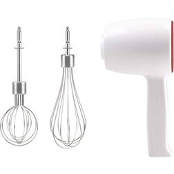 Beper P102SBA007 20W 2 Fouets Sans Fil Acier Inoxydable Rouge Blanc