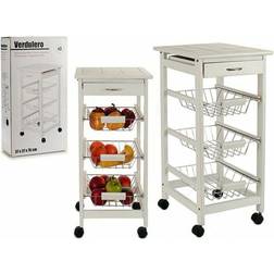 BigBuy Home Grøn indkøbsvogn 3-lags stativ (37 x 76 x 37 cm) Trolley Table