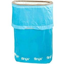 Amscan Flings Pop-Up Trash Bin- 13 Gallons Caribbean Blue 1