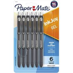 Paper Mate Inkjoy Gel Pens .7mm 6/Pkg-Black