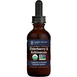 Global Healing Elderberry & Echinacea Organic Support for Strong Immune