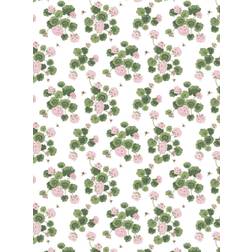 Arvidssons Textil Tyg Pelargon Astrid Metervara Grön, Rosa