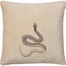 Chhatwal & Jonsson Embroidered Cobra Cushion Cover Pudebetræk Beige (50x50cm)