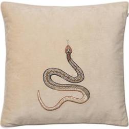 Chhatwal & Jonsson Embroidered Cobra Kuddöverdrag Beige (50x50cm)