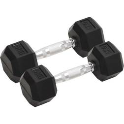 vidaXL Håndvægte 2 stk. 10 kg støbejern