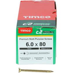 Timco Yellow C2 Strong-Fix Double Countersunk PZ3 Screws