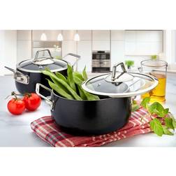 Evimsaray Gusto 6-Piece Non-Stick Granite Cookware Set with lid