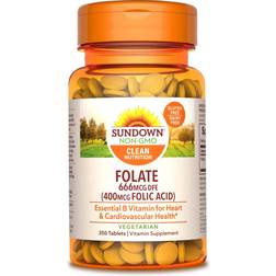 Sundown Naturals Folic Acid 400 mcg 350 Yeast