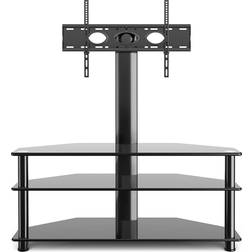 Rfiver Glass TV Stand With Mount